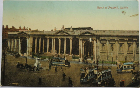 Old Postcard of Bank of Ireland, Dublin