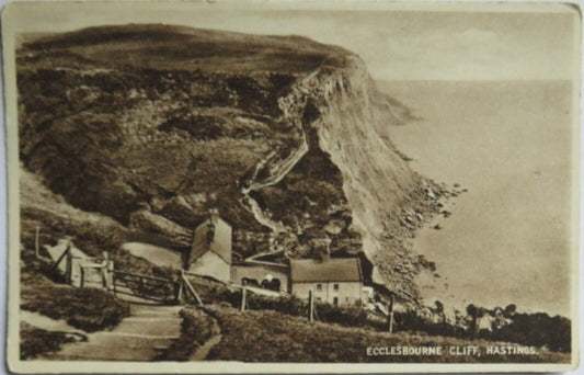 Old Postcard of Ecclesbourne Cliff, Hastings - Ref : 1011