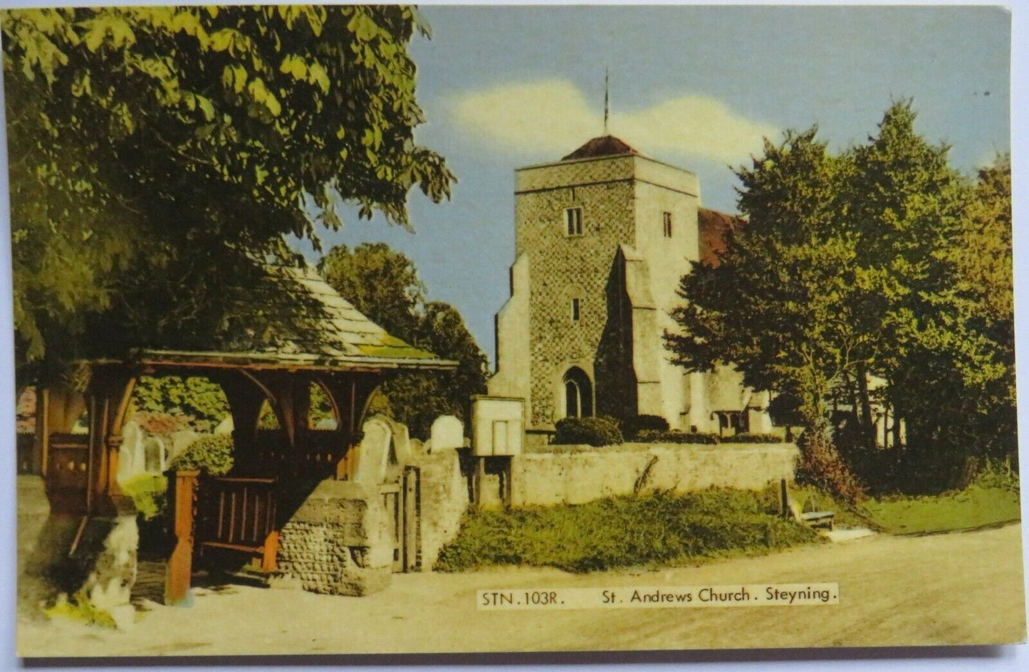 Old Postcard of St Andrews Church, Steyning - Ref : 1036