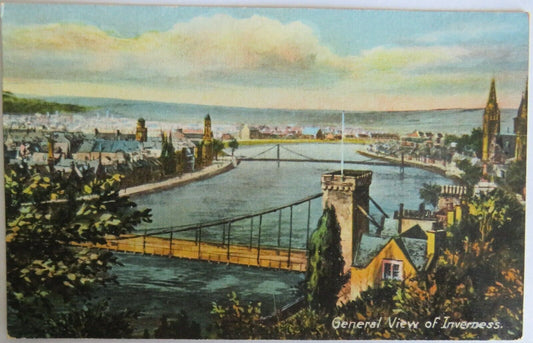 Old Postcard of General View of Inverness - Ref : 1027