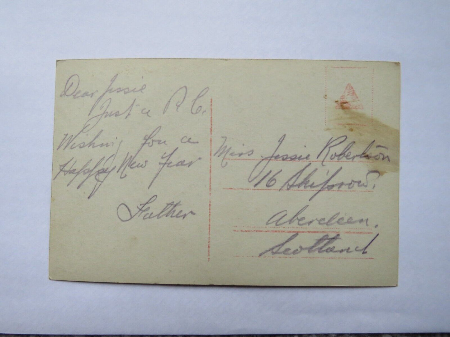 Old Postcard New Year 1st January