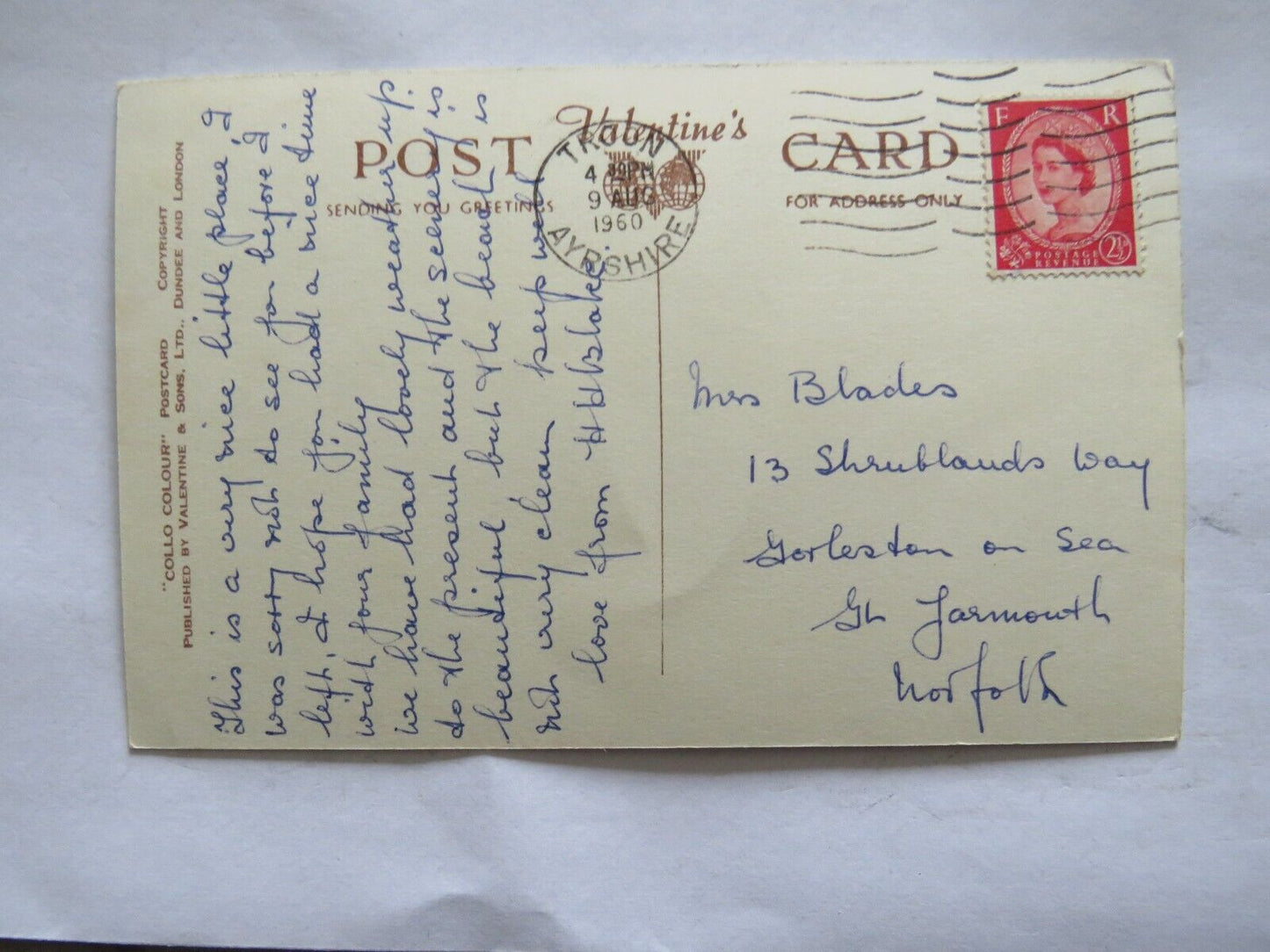 Old Postcard of Troon 1960 - Ref : 1006