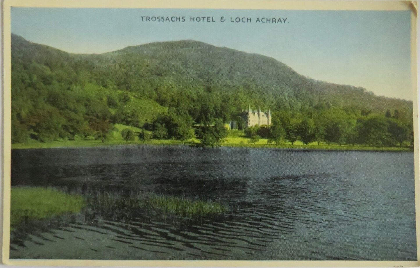 Old Postcard of Trossachs Hotel & Loch Achray - Ref : 1042