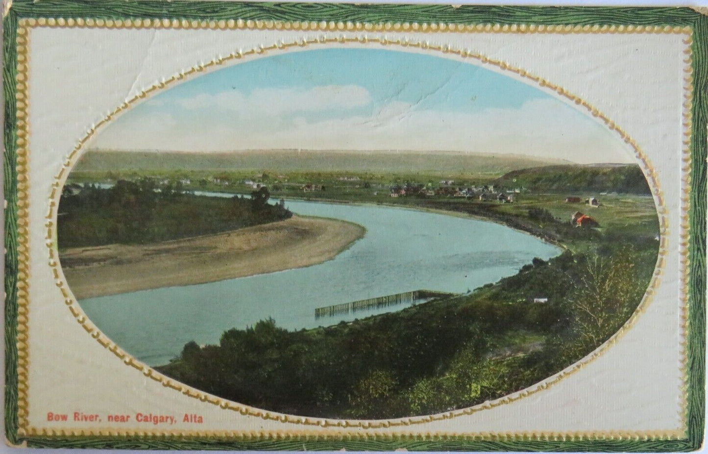 Old Postcard of Bow River, Near Calgary, Alta - Ref : 1027