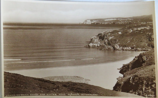 Old Postcard of Ceann-Na-Beinn Sands Durness, Sutherland - Ref : 1027