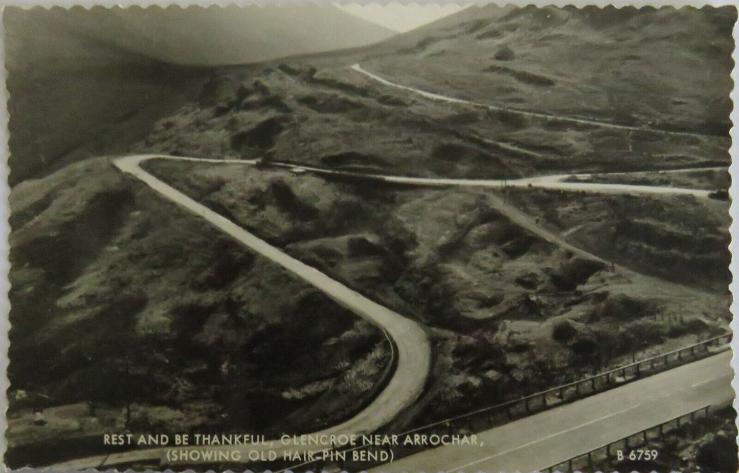 Old Antique Postcard Of Rest and Be Thankful, Glencroe - Ref : 1040