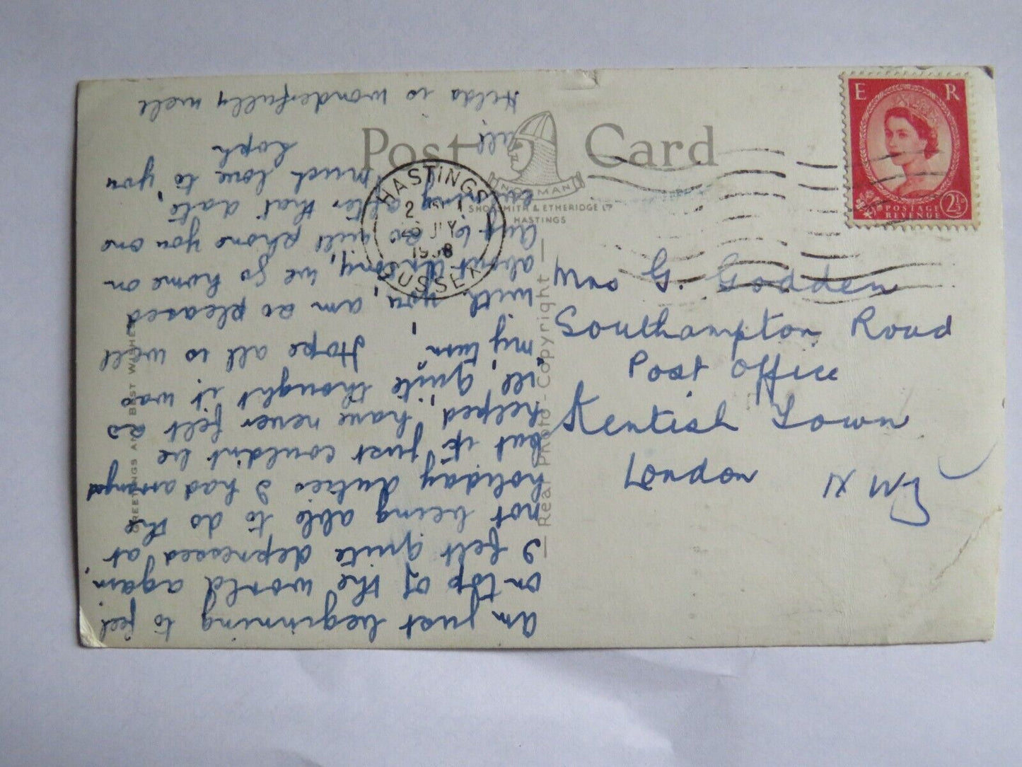 Old Postcard of St. Clements Caves, Hastings 1958 - Ref : 1011