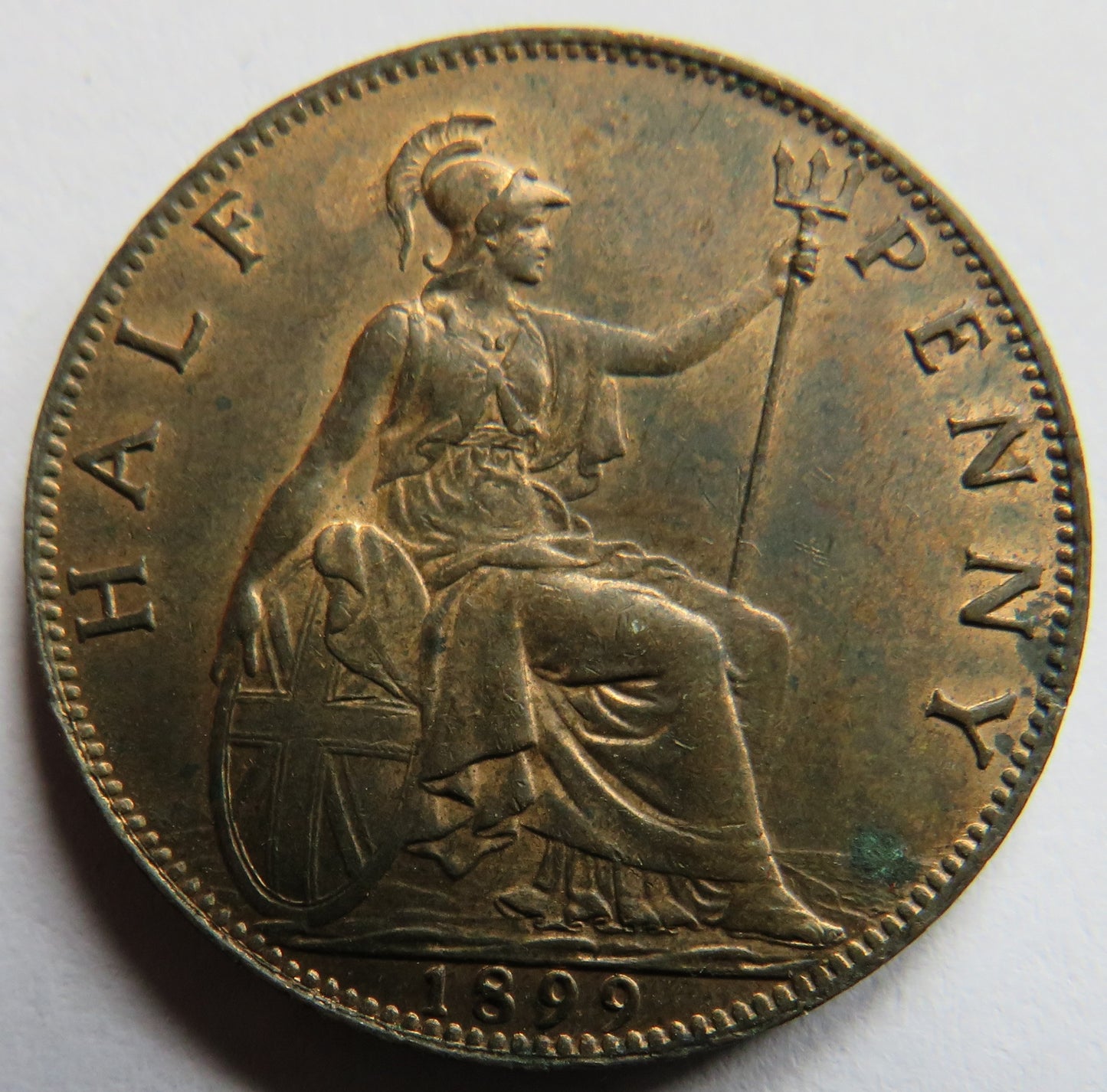 1899 Queen Victoria Halfpenny Coin In High Grade - Great Britain