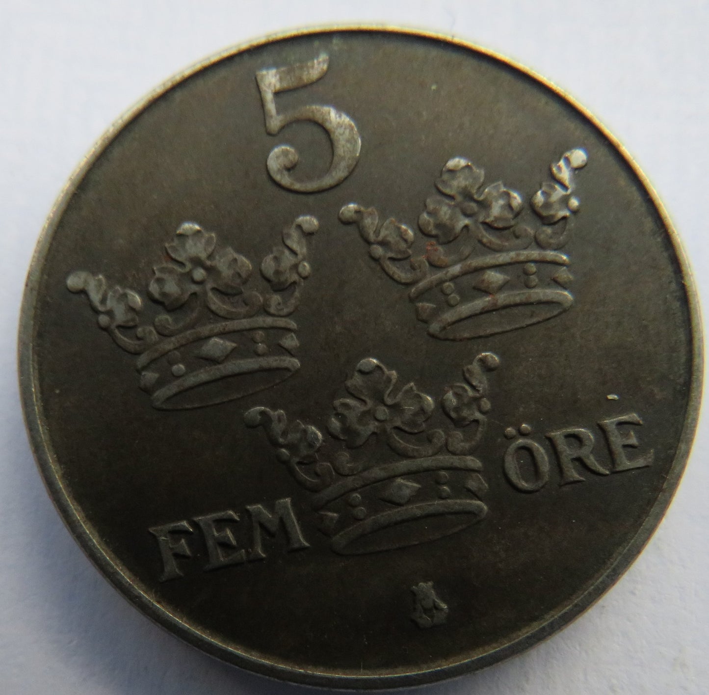 1946 Sweden 5 Ore Coin