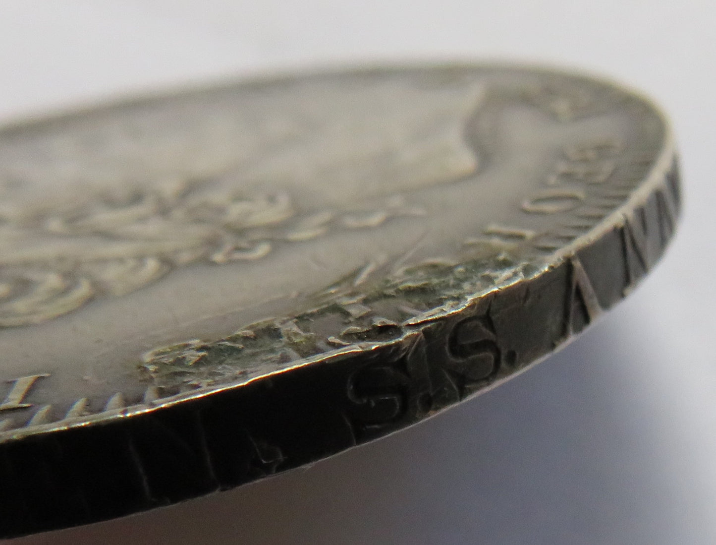 1819 LIX King George III Silver Crown Coin Good Details (Ex Mount)