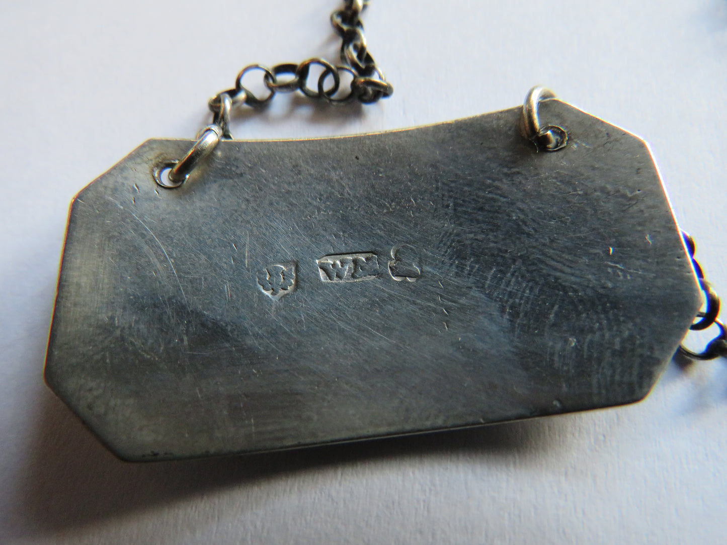 Antique Georgian Silver "Sherry" Decanter Label Hallmarked Edinburgh William Marshall