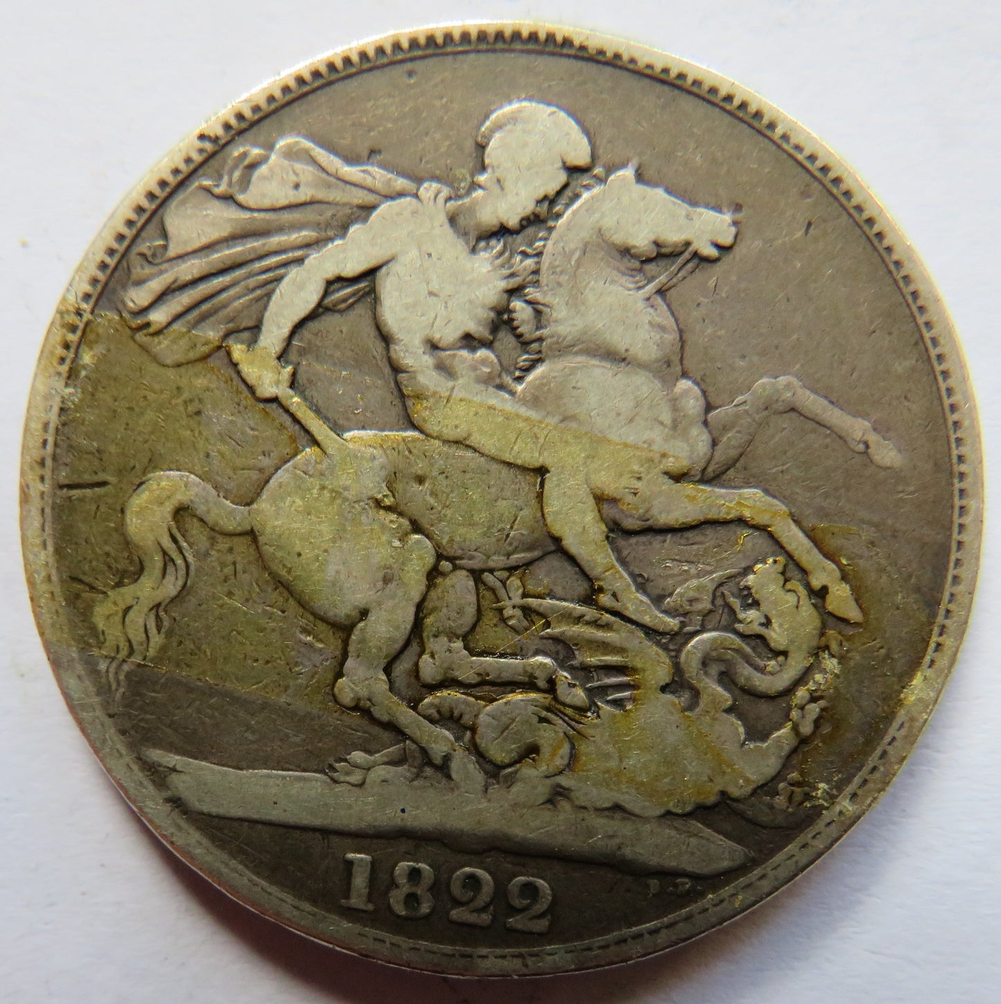 1822 Secundo King George IV Silver Crown Coin - Great Britain