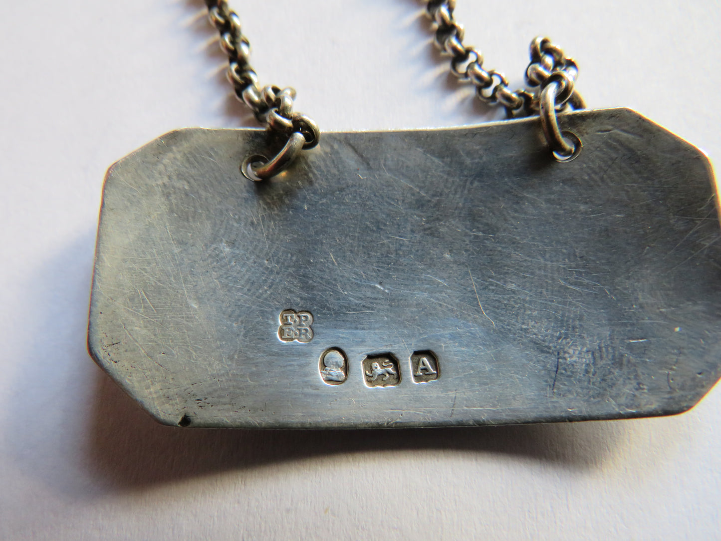 Antique Georgian Silver "Whisky" Decanter Label Hallmarked London 1796 Thomas Phipps & Edward Robinson