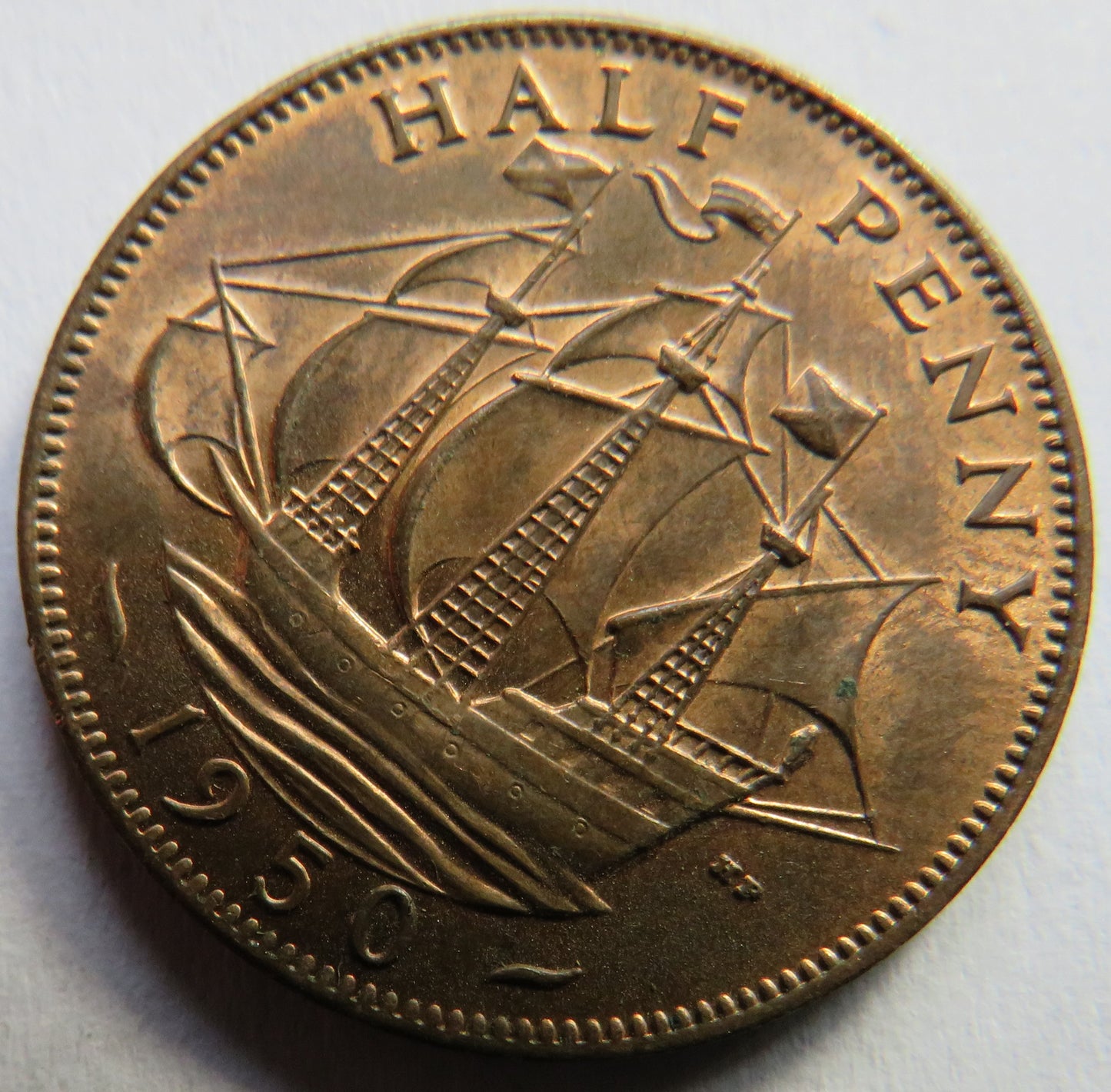 1950 King George VI Halfpenny Coin In High Grade - Great Britain