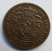 Load image into Gallery viewer, 1835 Belgium 2 Centimes Coin
