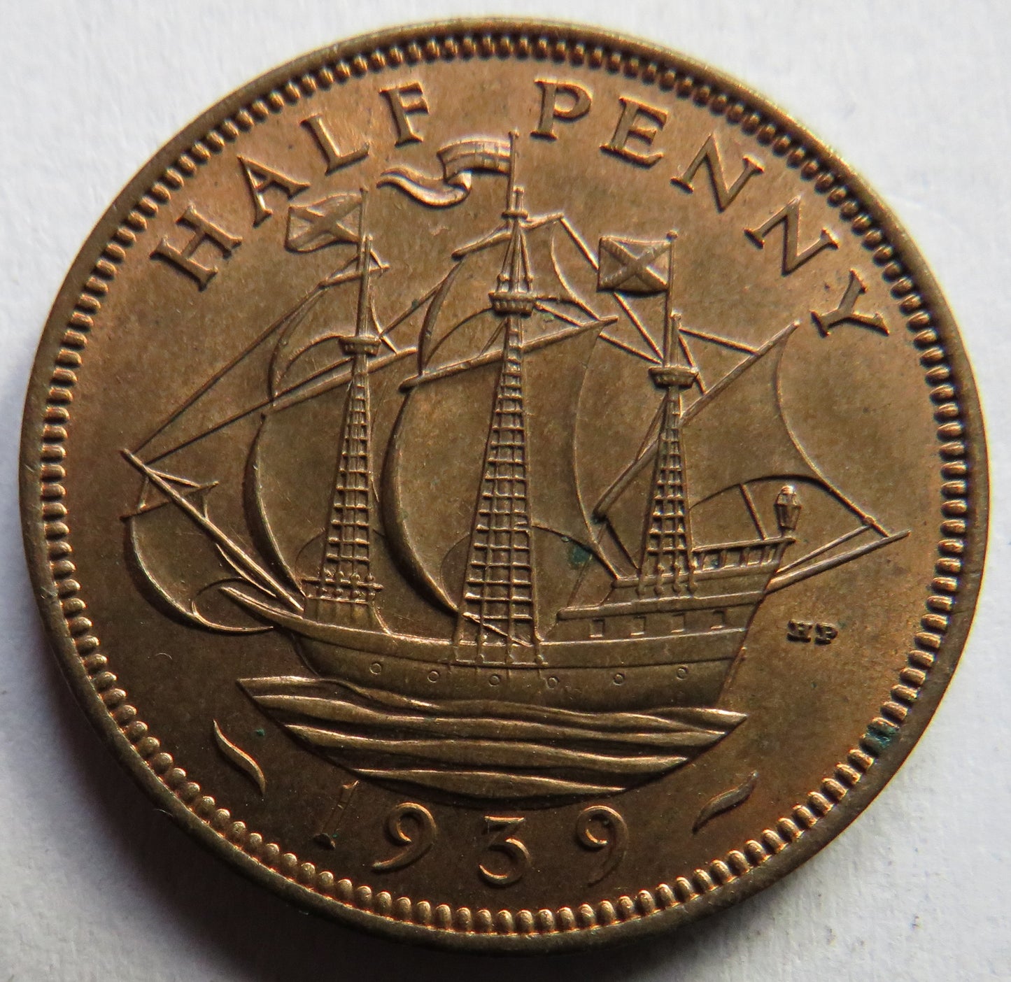 1939 King George VI Halfpenny Coin In High Grade - Great Britain