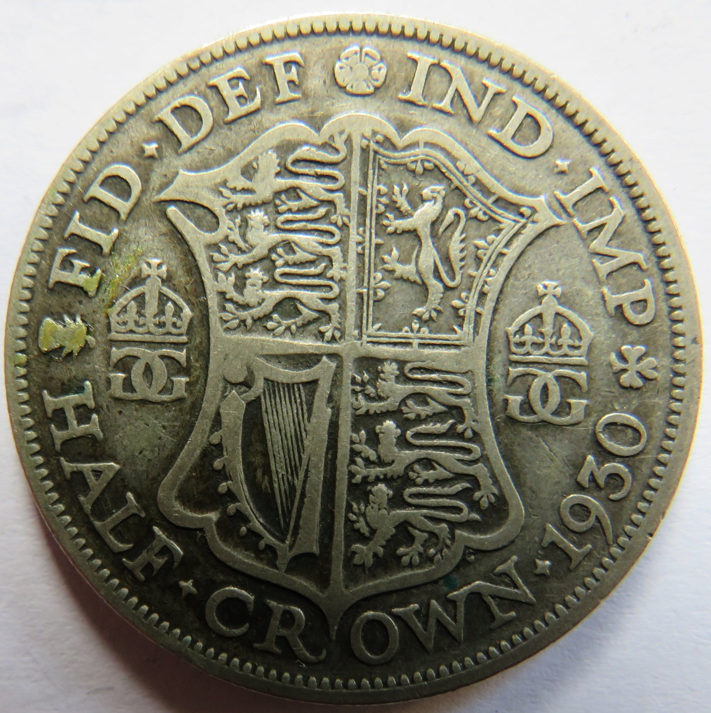 1930 King George V Silver Halfcrown Coin - Scarce Date