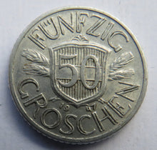 Load image into Gallery viewer, 1947 Austria 50 Groschen Coin
