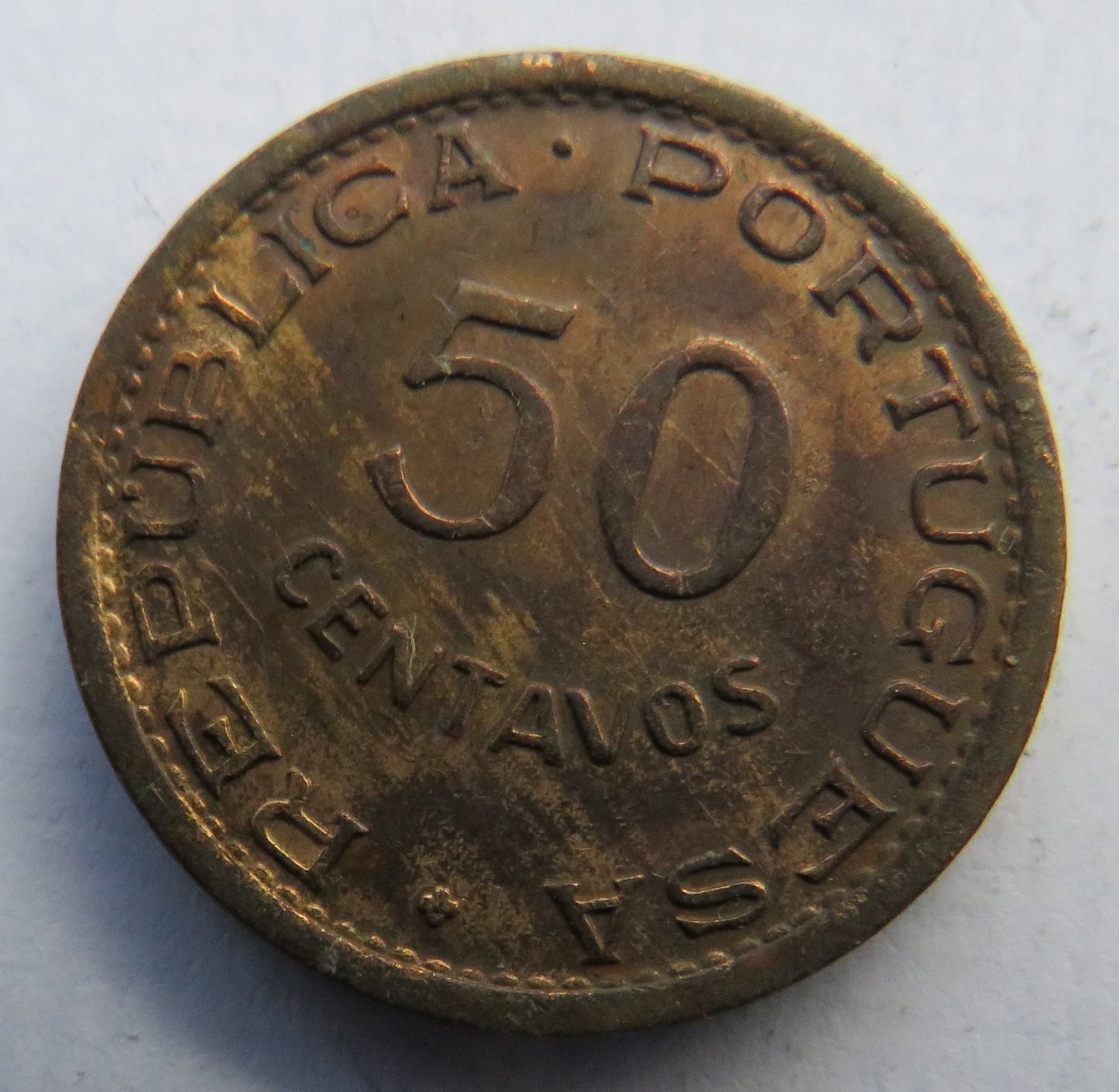 1957 Mozambique 50 Centavos Coin In High Grade