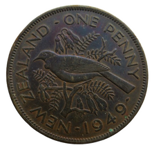 Load image into Gallery viewer, 1949 King George VI New Zealand One Penny Coin
