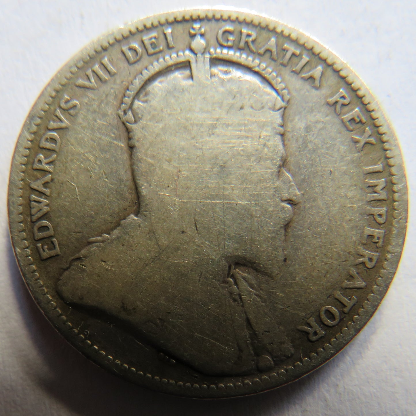 1903 King Edward VII Canada Silver 25 Cent Coin