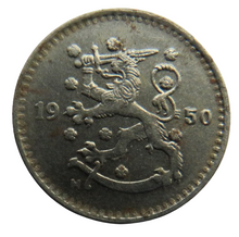 Load image into Gallery viewer, 1950 Finland One Markka Coin
