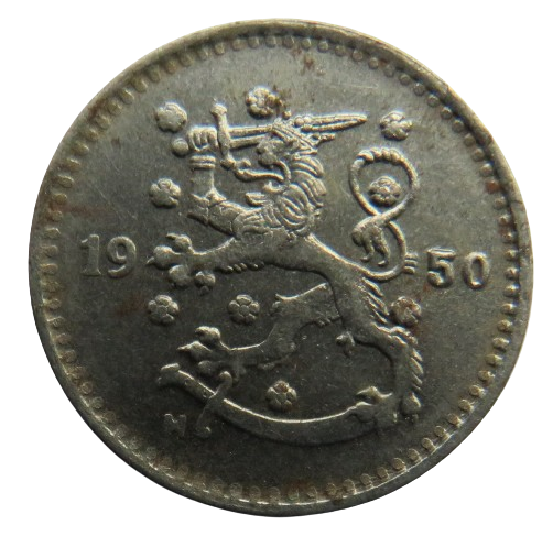 1950 Finland One Markka Coin