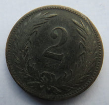 Load image into Gallery viewer, 1895 Hungary 2 Fillér Coin
