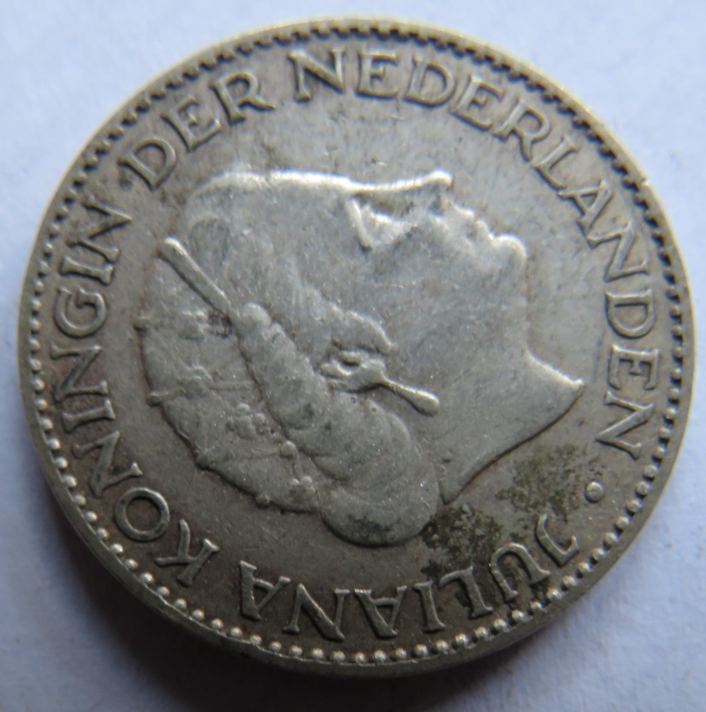 1955 Netherlands Silver One Gulden Coin