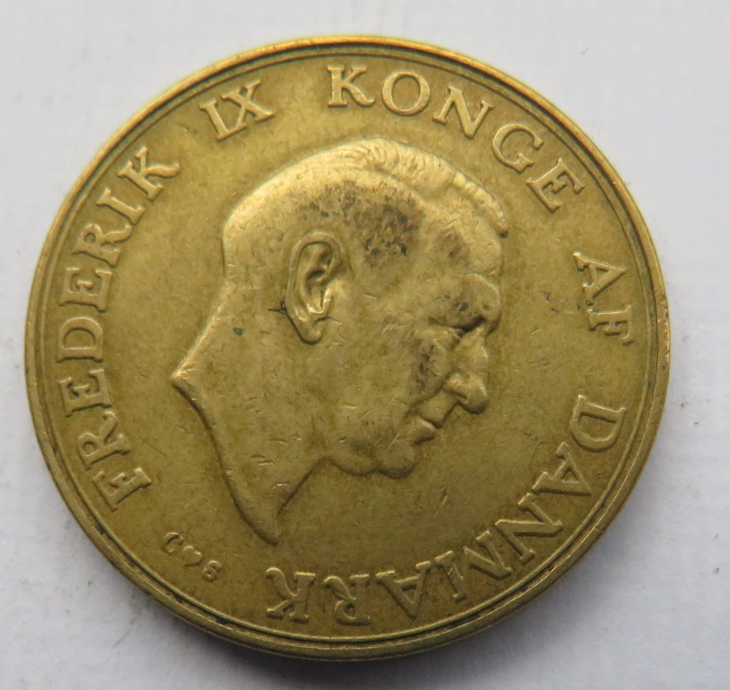 1957 Denmark One Krone Coin