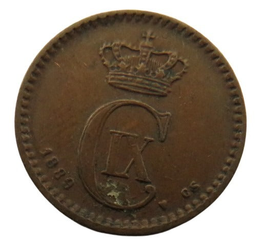 1889 Denmark One Ore Coin