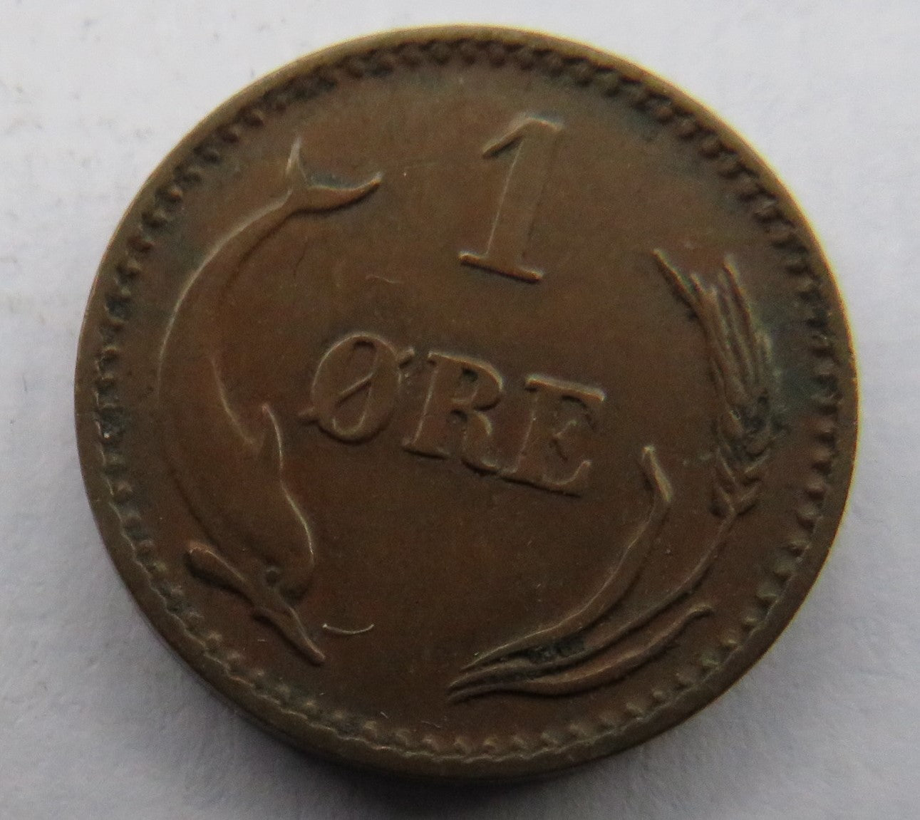 1889 Denmark One Ore Coin