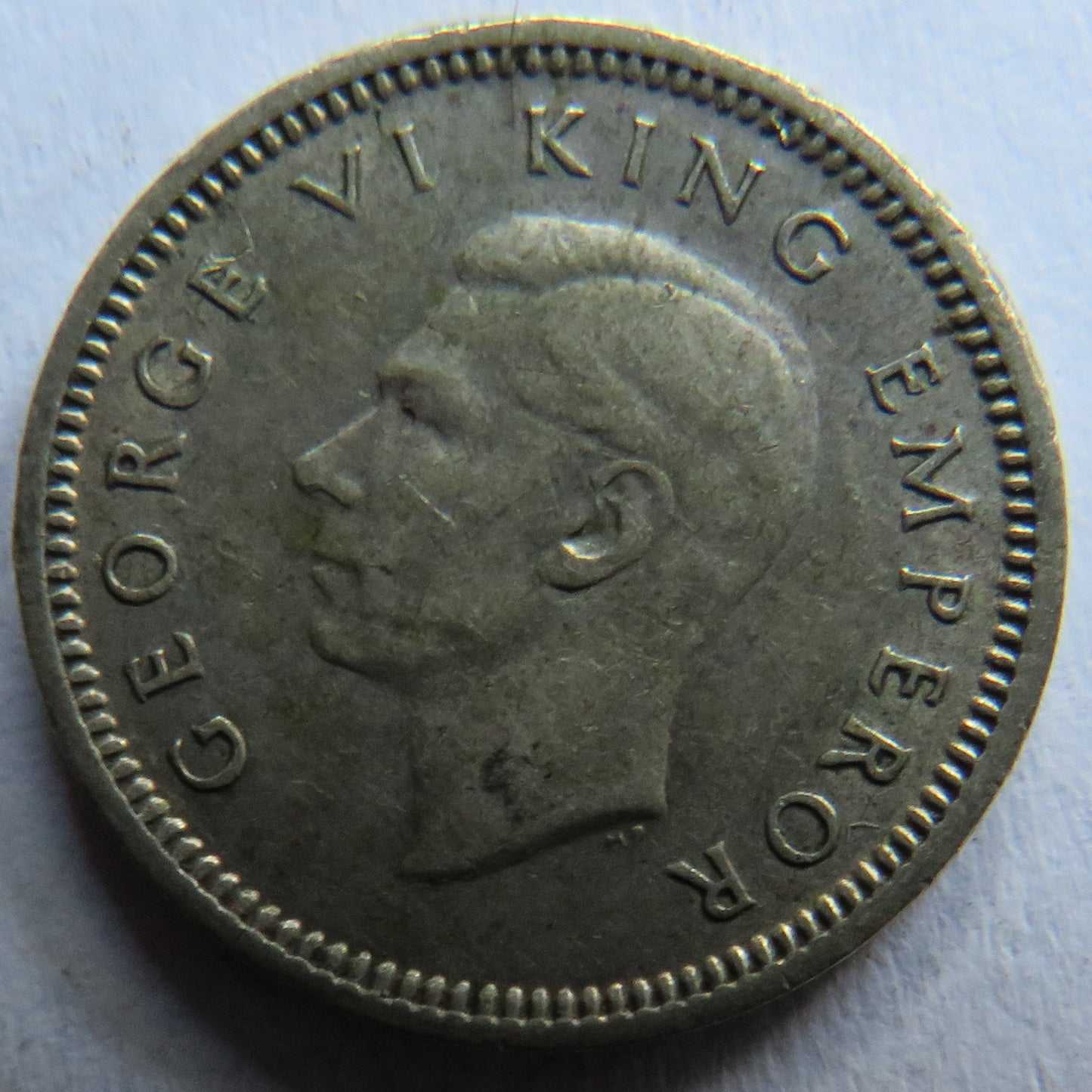 1939 King George VI New Zealand Silver Threepence Coin