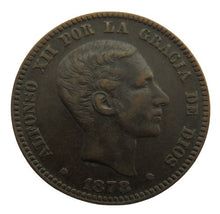 Load image into Gallery viewer, 1878 Spain 10 Centimos Coin

