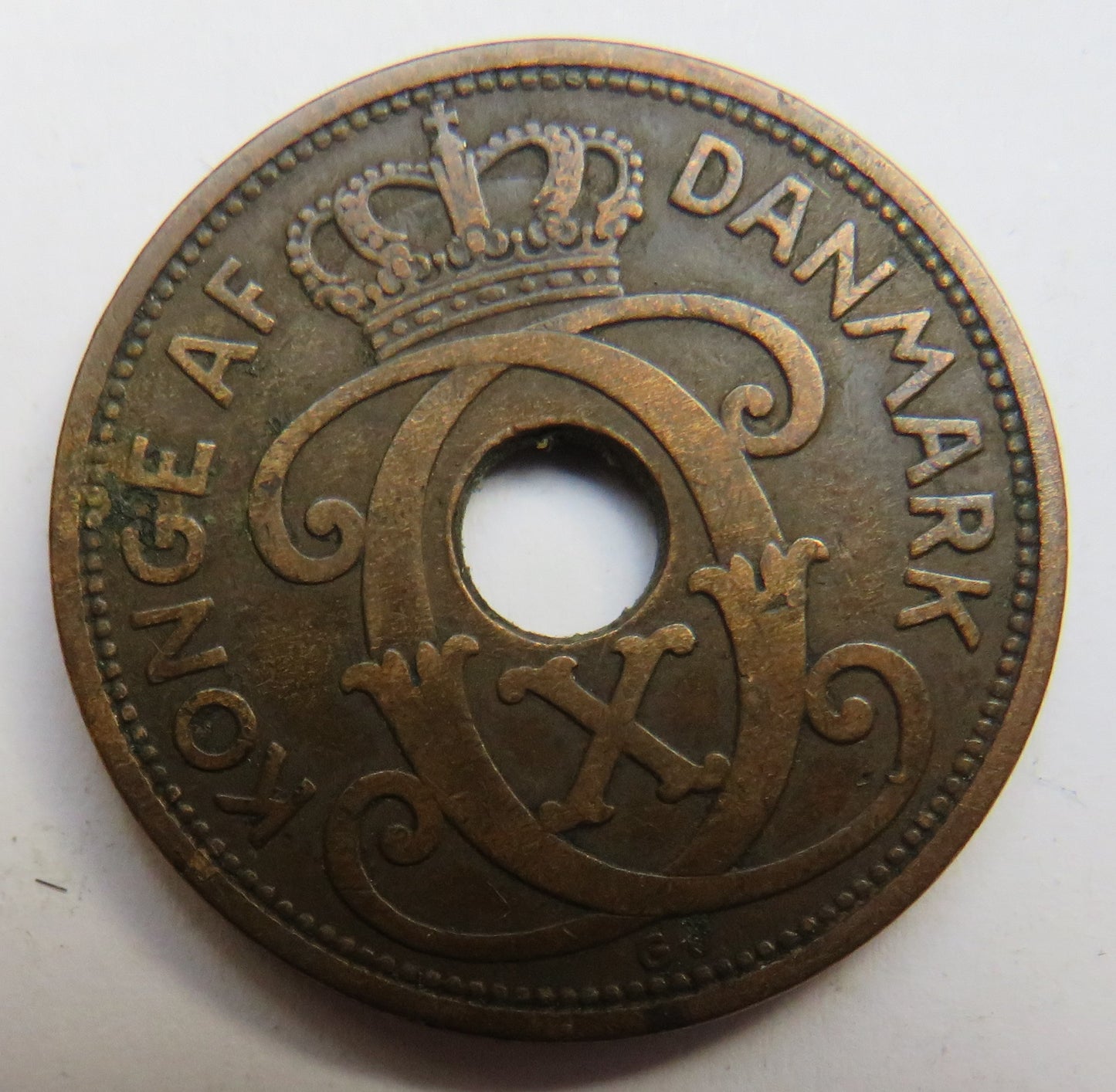 1927 Denmark 5 Ore Coin