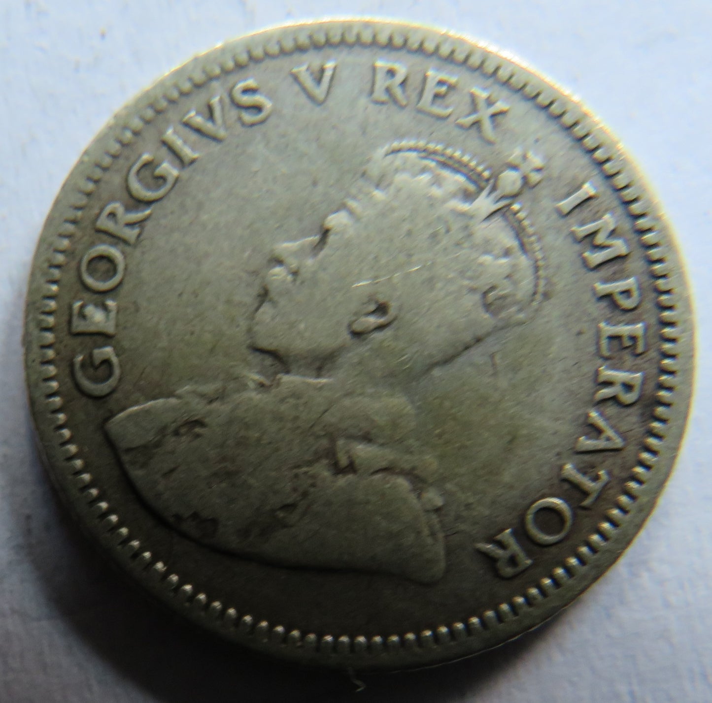 1933 King George V South Africa Silver Sixpence Coin