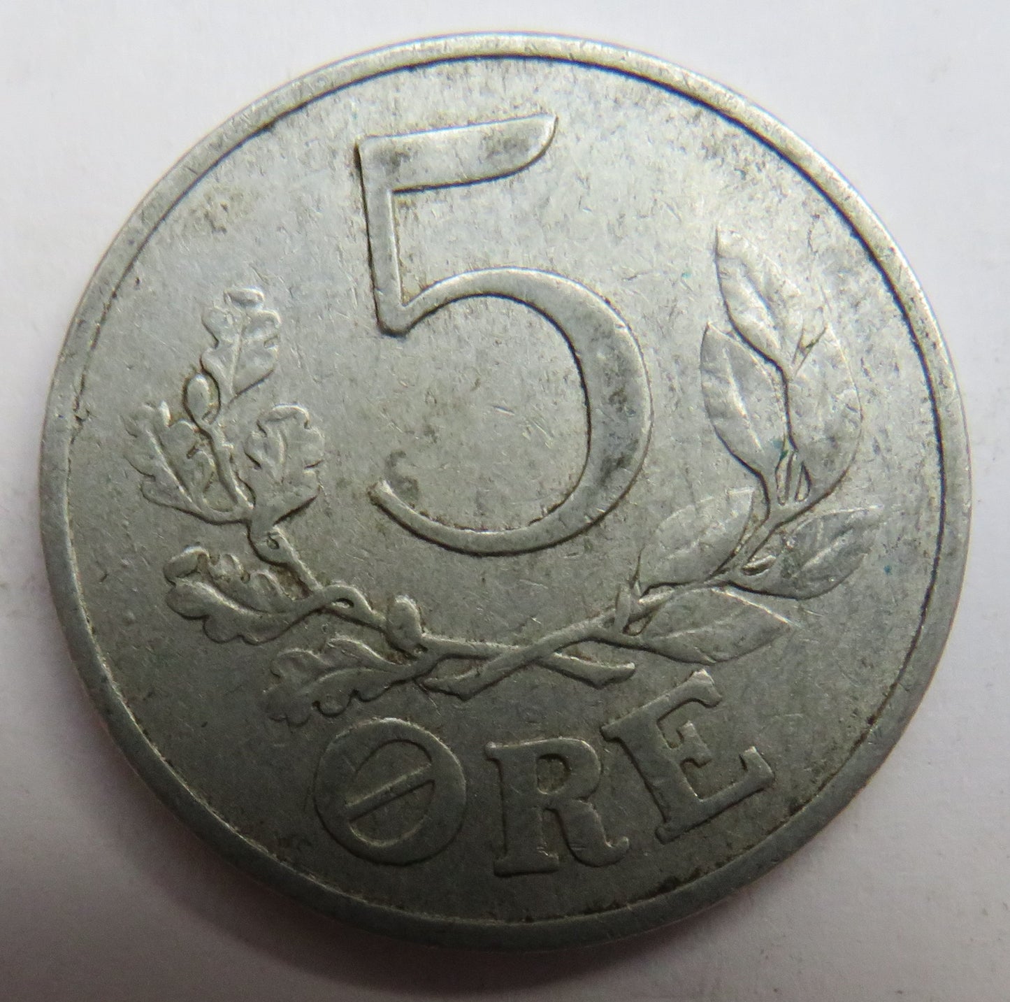 1941 Denmark 5 Ore Coin