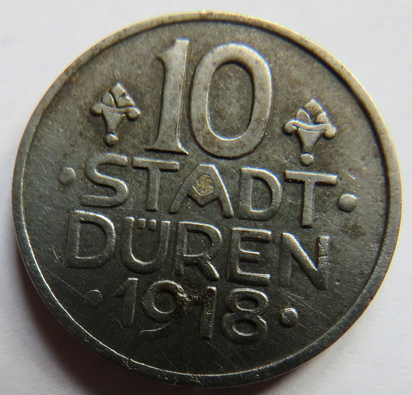 1918 Germany Stadt Duren 10 Pfennig Coin
