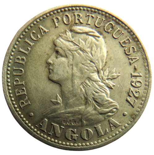 1927 Angola 20 Centavos / 4 Macutas Coin
