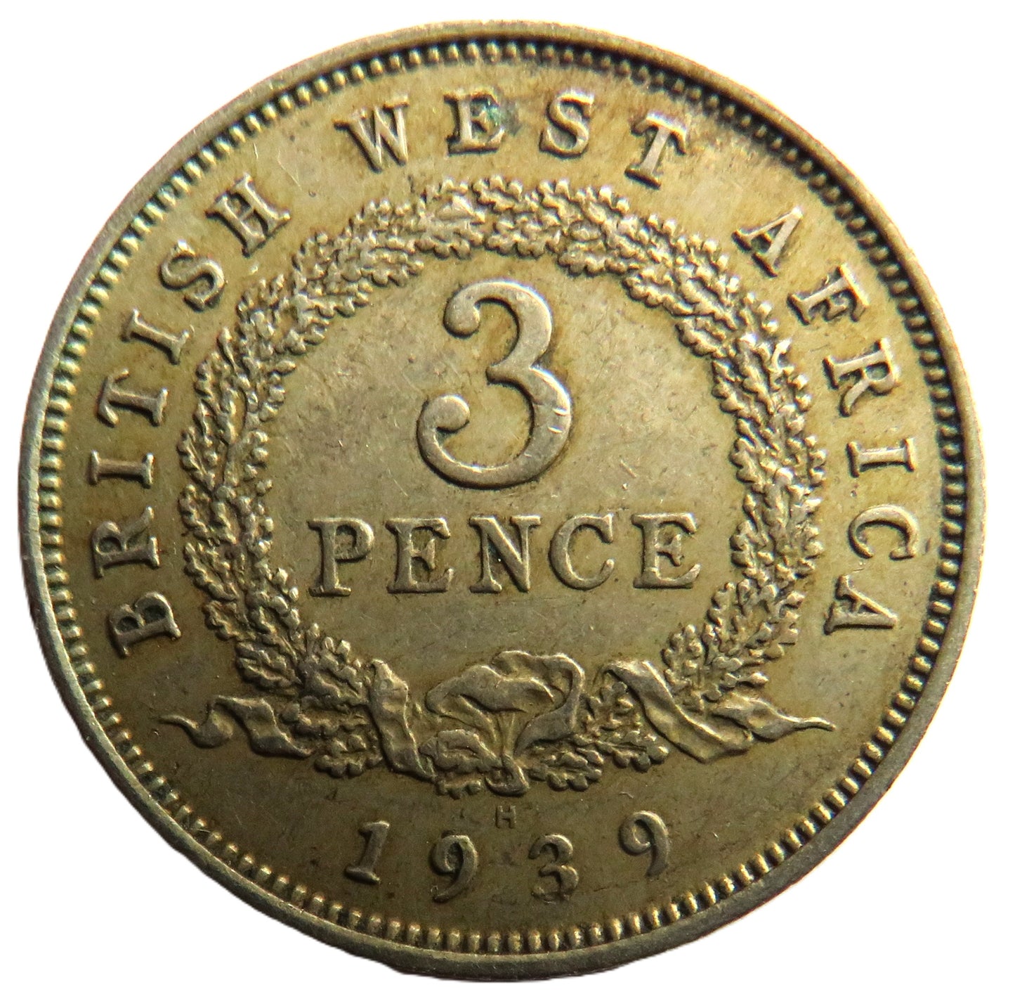 1939-H King George VI British West Africa Threepence Coin
