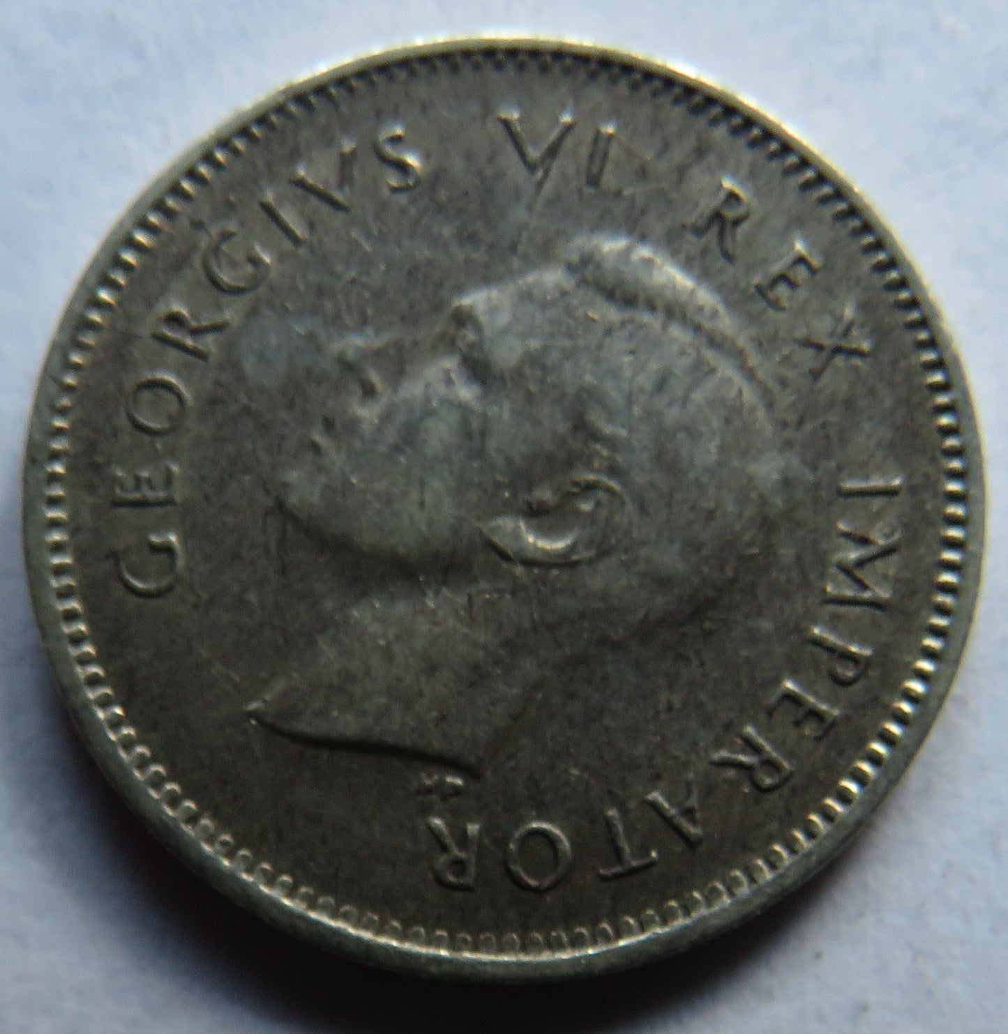 1945 King George VI South Africa Silver Threepence Coin