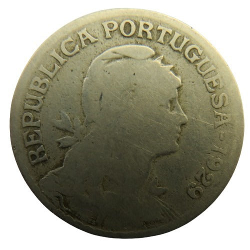 1929 Portugal One Escudo Coin