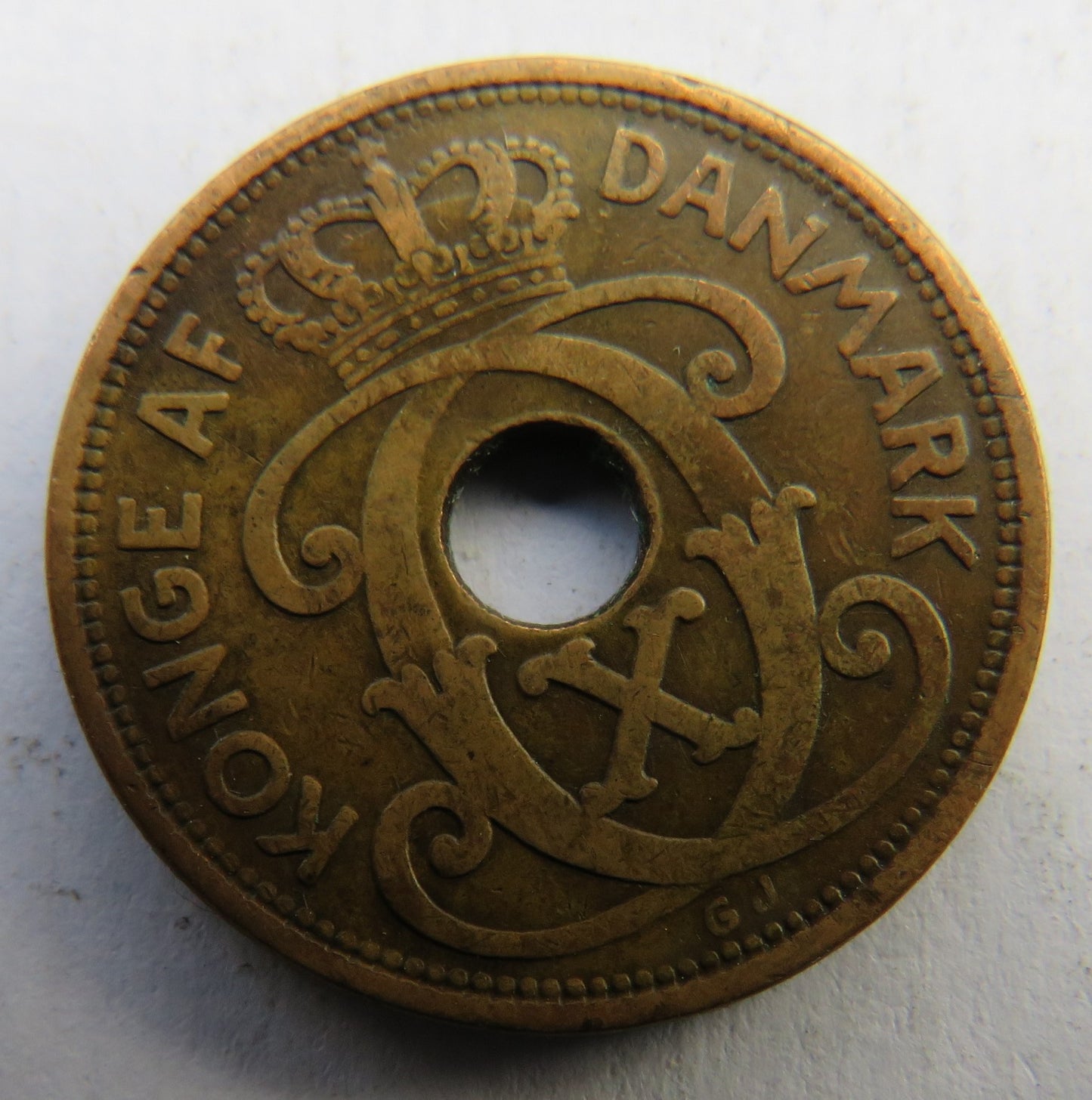 1929 Denmark 2 Ore Coin