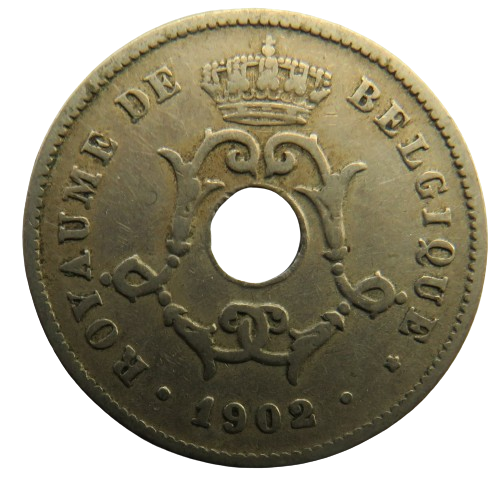 1902 Belgium 10 Centimes Coin