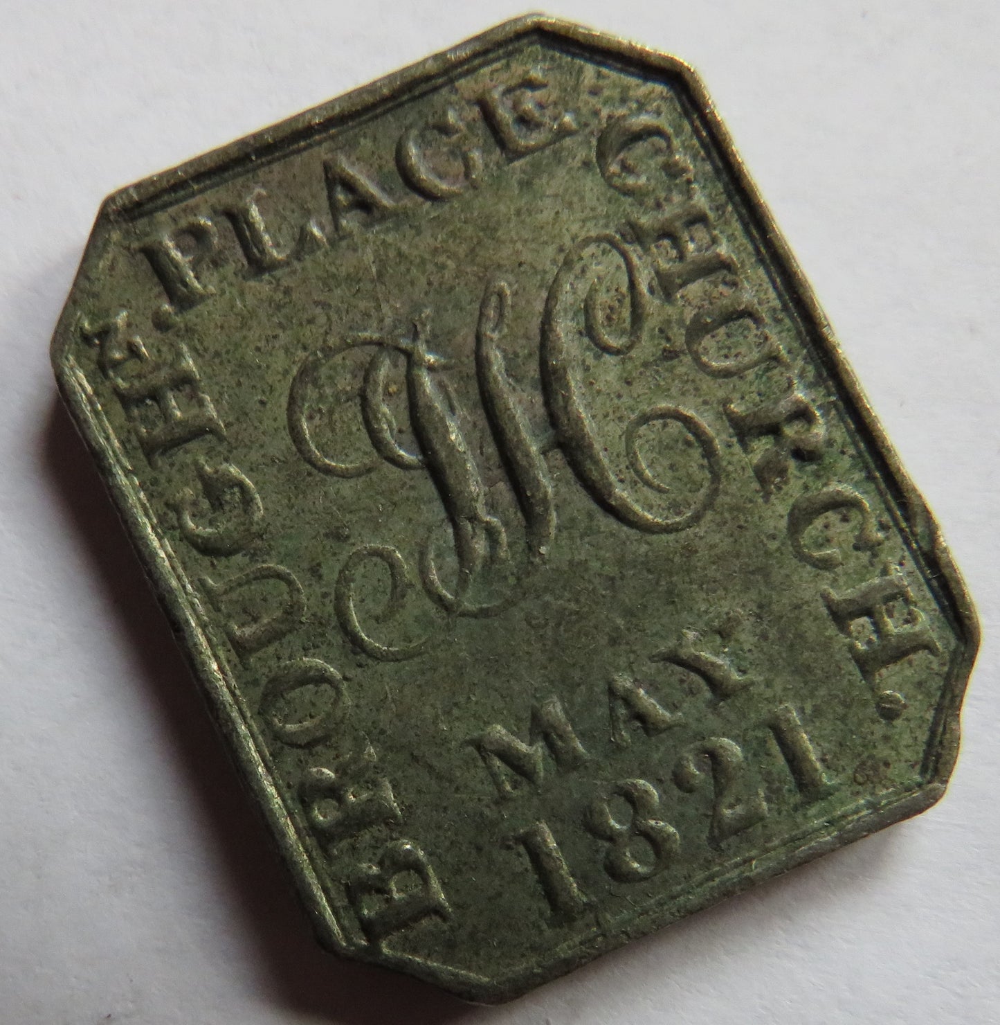 1821 Broughton Place Church Edinburgh Communion Token