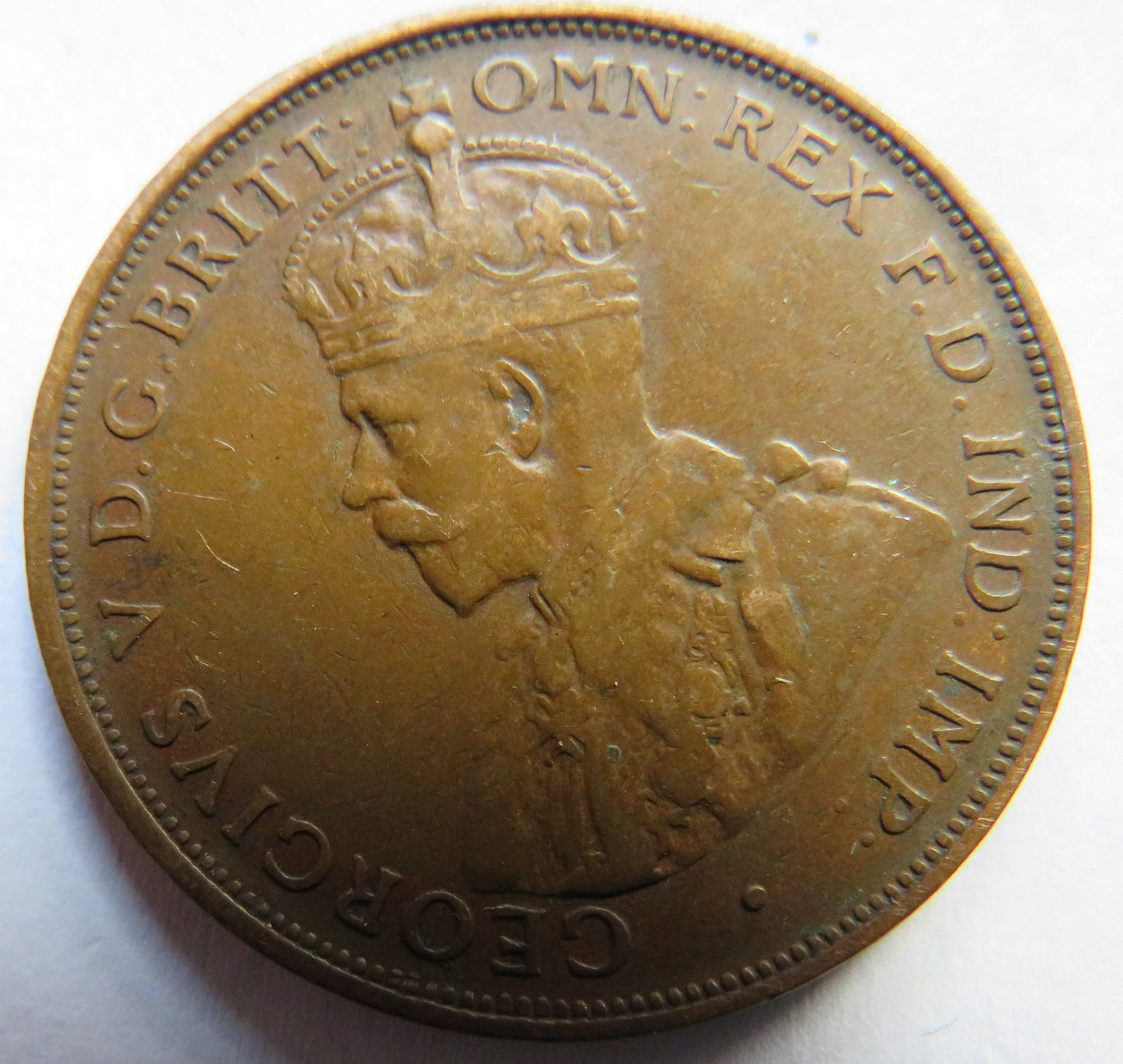 1919 King George V Australia One Penny Coin