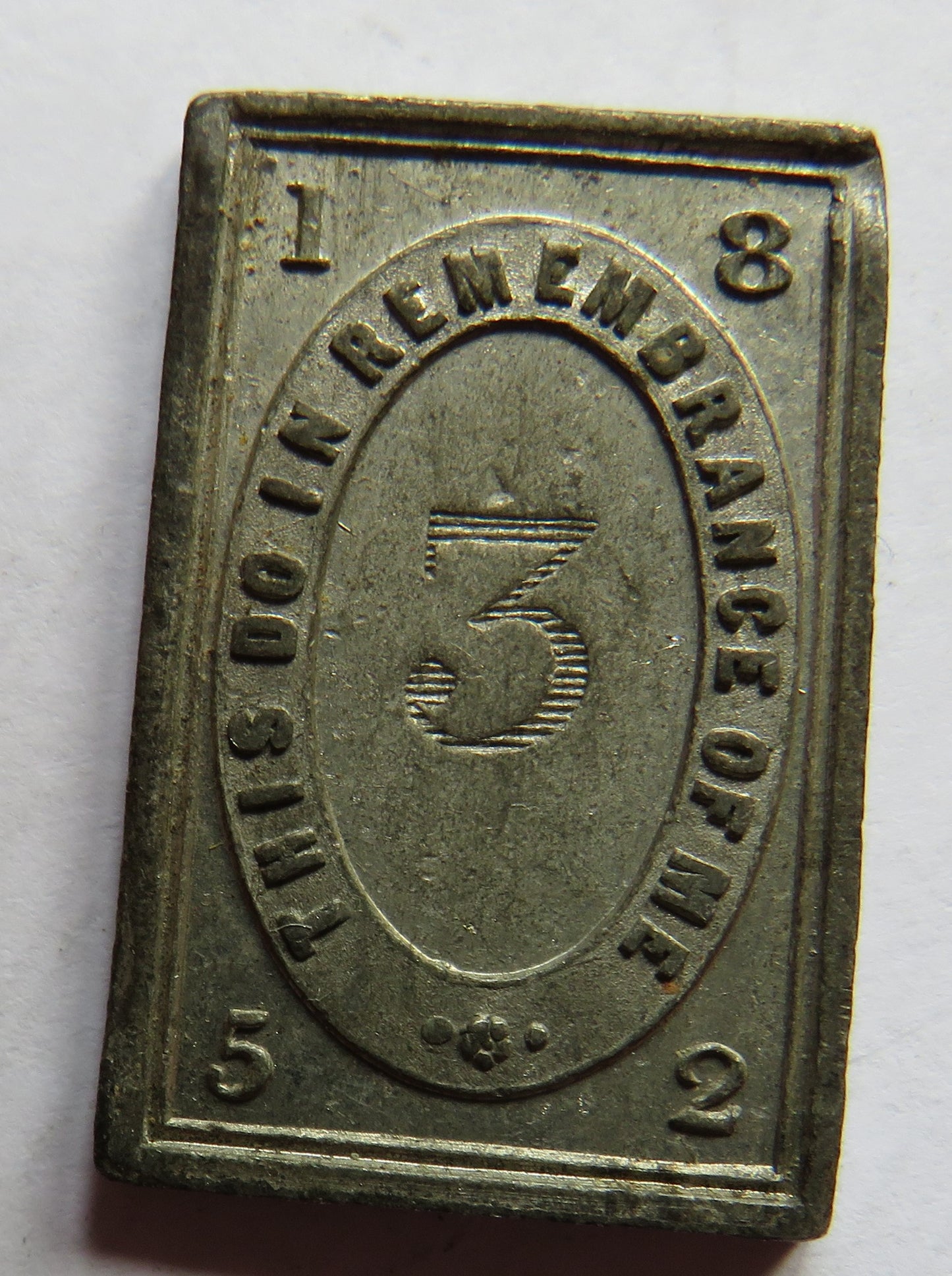 1852 Church Communion Token St Luke's Church Edinburgh