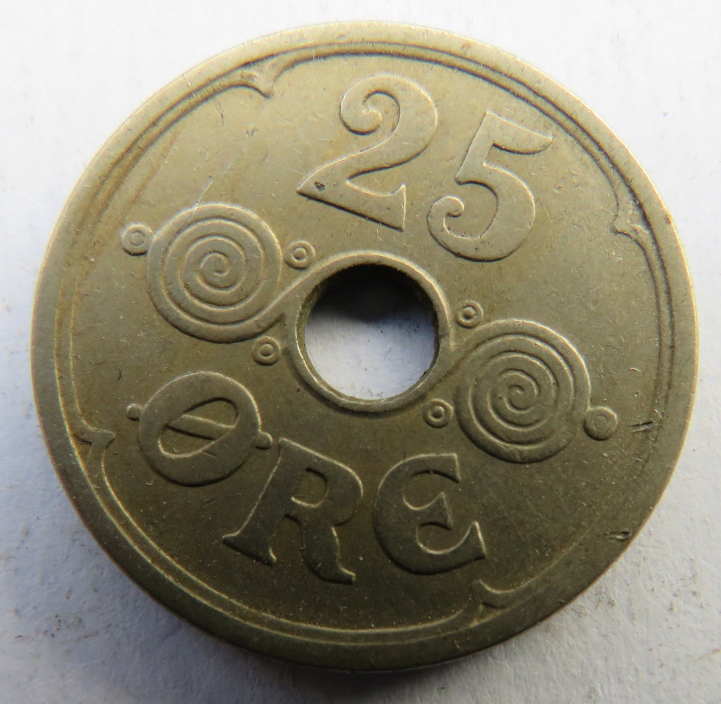 1936 Denmark 25 Ore Coin