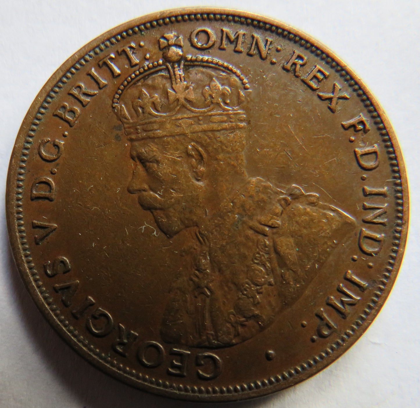 1918 King George V Australia One Penny Coin