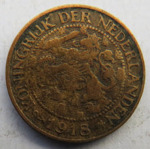 Load image into Gallery viewer, 1918 Netherlands One Cent Coin
